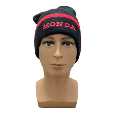 Pre-owned Honda Vintage  Big Logo Beanie Hats In Black