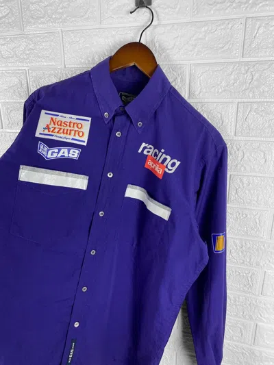 Pre-owned Honda X Nascar Vintage Honda Racing Aprilia Shirt In Purple