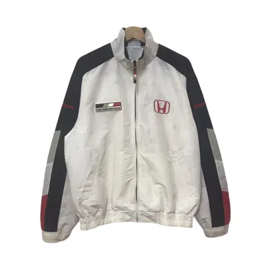 Pre-owned Honda X Racing Vintage Honda Luckystrike Motorsports Jacket Big Logo In White