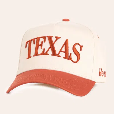 Hondo Hat Co Hondo Orange & Bone Texas Curved Bill Cap In Brown
