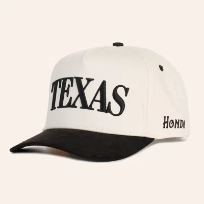 Hondo Hat Co . Texas Cream & Black Curved Bill Cap In Green