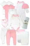 Honest Baby 12-piece Welcome Home Gift Set In Twinkle Star White/pink