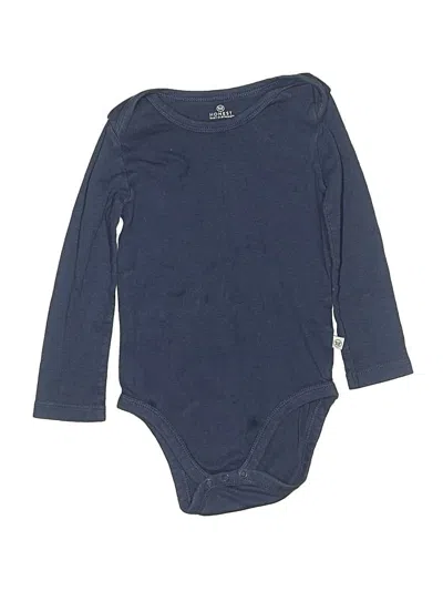 Pre-owned Honest Baby Clothing Kids' Long Sleeve Onesie In Blue