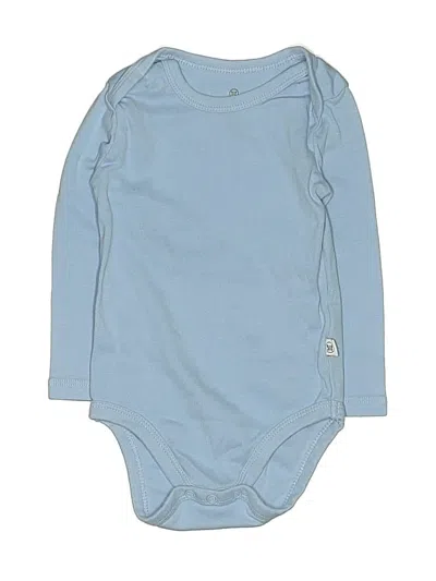 Pre-owned Honest Baby Clothing Babies' Long Sleeve Onesie In Blue