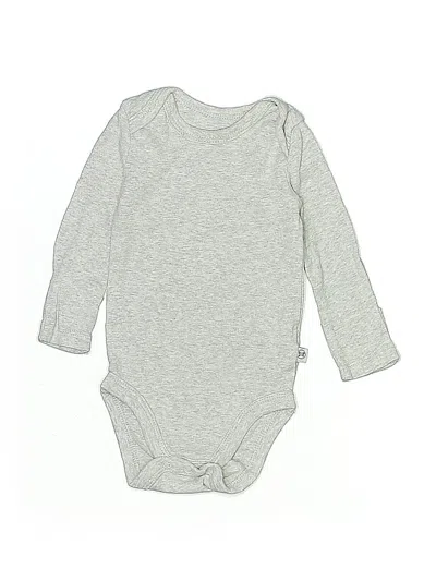 Pre-owned Honest Baby Clothing Babies' Long Sleeve Onesie In Gray
