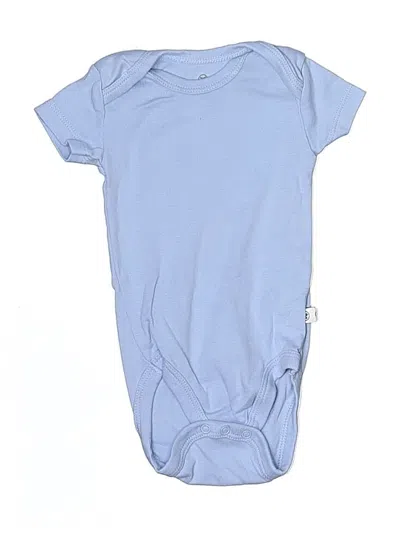 Pre-owned Honest Baby Clothing Babies' Short Sleeve Onesie In Blue
