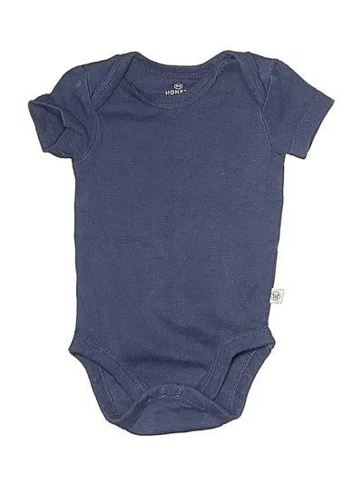 Pre-owned Honest Baby Clothing Babies' Short Sleeve Onesie In Blue