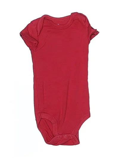 Pre-owned Honest Baby Clothing Babies' Short Sleeve Onesie In Burgundy