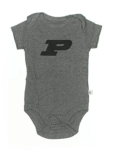 Pre-owned Honest Baby Clothing Babies' Short Sleeve Onesie In Gray