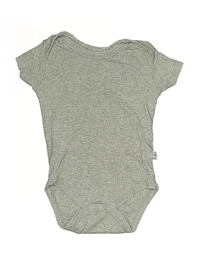 Pre-owned Honest Baby Clothing Babies' Short Sleeve Onesie In Gray