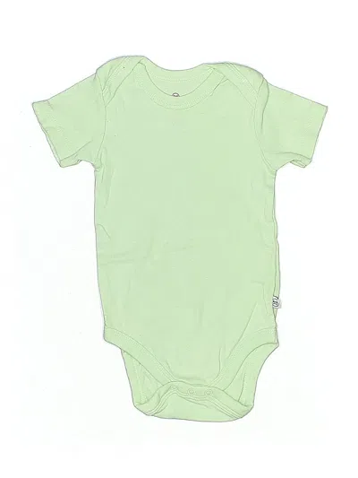 Pre-owned Honest Baby Clothing Babies' Short Sleeve Onesie In Green