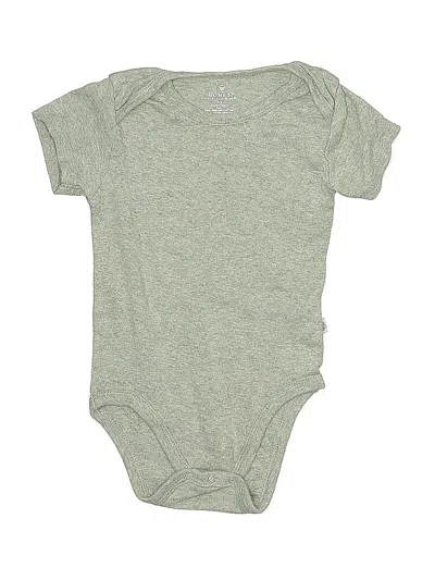 Pre-owned Honest Baby Clothing Babies' Short Sleeve Onesie In Green