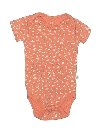 Pre-owned Honest Baby Clothing Babies' Short Sleeve Onesie In Orange