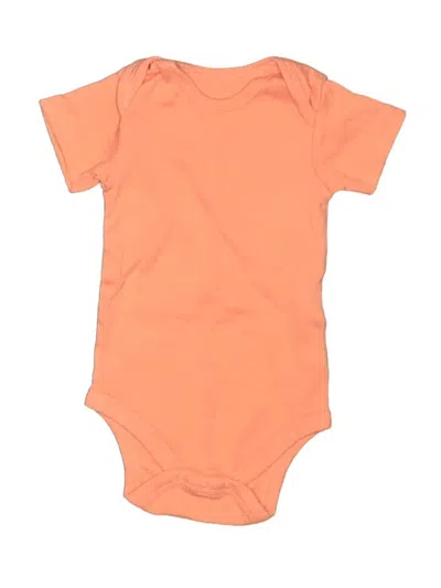 Pre-owned Honest Baby Clothing Babies' Short Sleeve Onesie In Orange