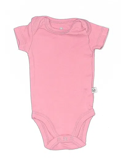 Pre-owned Honest Baby Clothing Babies' Short Sleeve Onesie In Pink