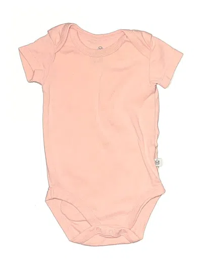 Pre-owned Honest Baby Clothing Babies' Short Sleeve Onesie In Pink