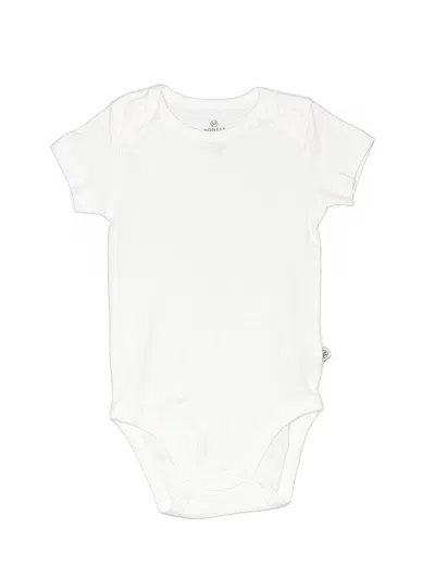 Pre-owned Honest Baby Clothing Babies' Short Sleeve Onesie In White