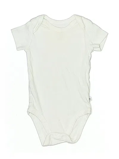 Pre-owned Honest Baby Clothing Babies' Short Sleeve Onesie In White