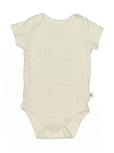 Pre-owned Honest Baby Clothing Babies' Short Sleeve Onesie In White