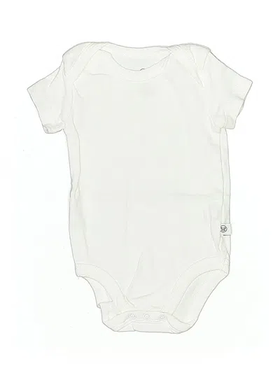 Pre-owned Honest Baby Clothing Babies' Short Sleeve Onesie In White