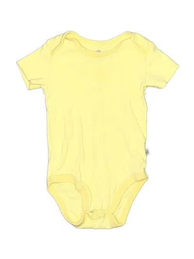 Pre-owned Honest Baby Clothing Babies' Short Sleeve Onesie In Yellow
