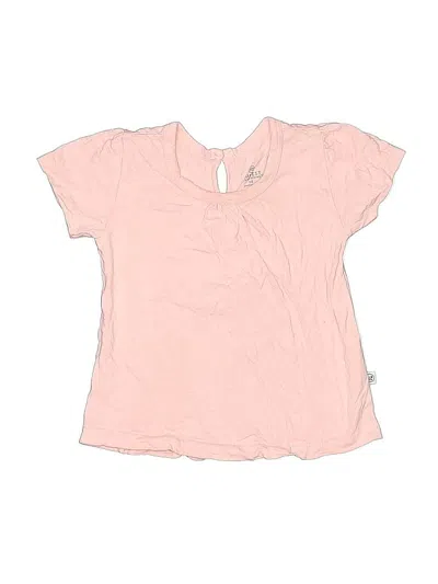 Pre-owned Honest Baby Clothing Kids' Short Sleeve T-shirt In Pink