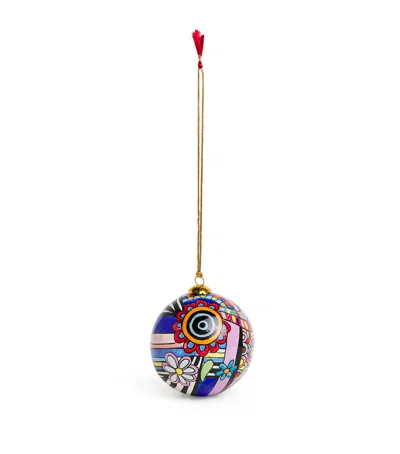 Honest Flower Art Bauble In Multi