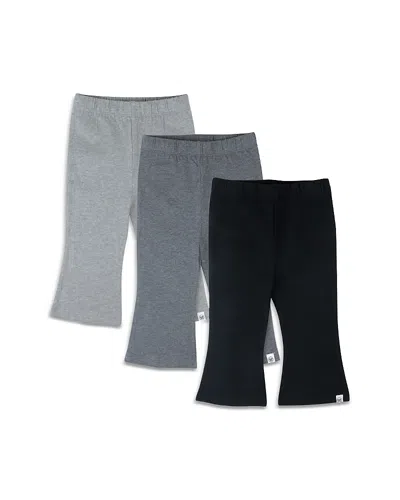 Honest Baby Girls' Flare Leggings, Pack Of 3 - Baby In Black Ombre