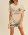 Honestee Yee Haw Cowboy Rodeo Graphic Tee In Beige In Beige