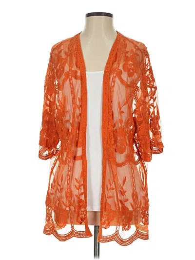 Pre-owned Honey Belle Kimono In Orange