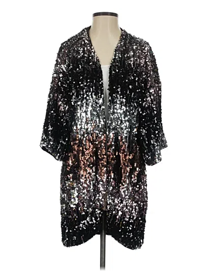 Pre-owned Honey Belle Kimono In Silver