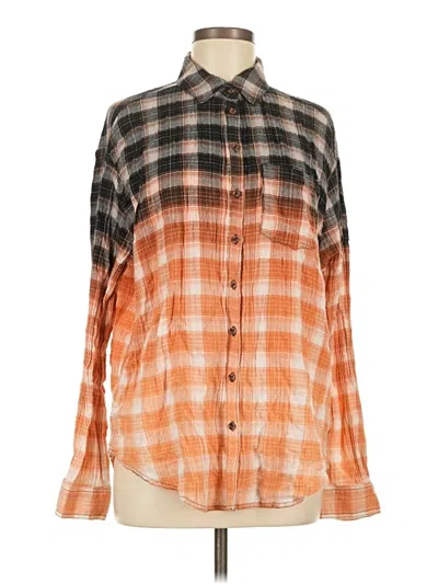 Pre-owned Honey Belle Long Sleeve Blouse In Orange