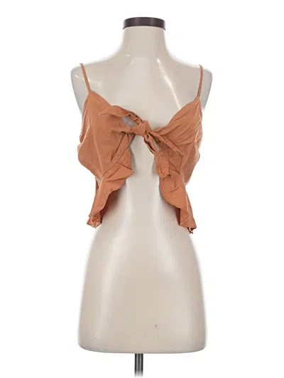 Pre-owned Honey Belle Sleeveless Blouse In Brown