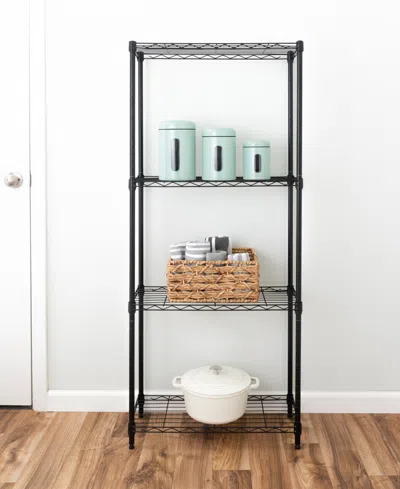 Honey Can Do 4-tier Slim Profile Shelving Unit In Black | ModeSens