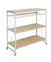 Honey Can Do Rolling Kitchen Island In White