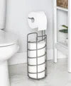 Honey Can Do Steel Toilet Paper Holder With Pole In Satin Nickel
