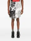 Honey Fucking Dijon Abstract-print Bermuda Shorts In White