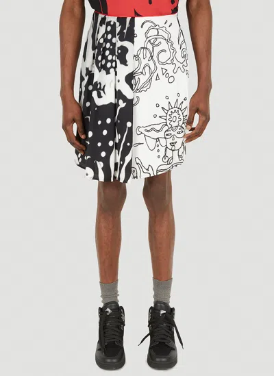 Honey Fucking Dijon Fluid Asymmetric Skirt In White