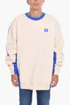 Honey Fucking Dijon Two-tone Fleeced Cotton Crew-neck Sweatshirt In Multi