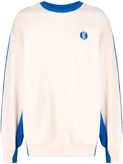 Honey Fucking Dijon Two-tone Logo-print Sweatshirt In Neutral