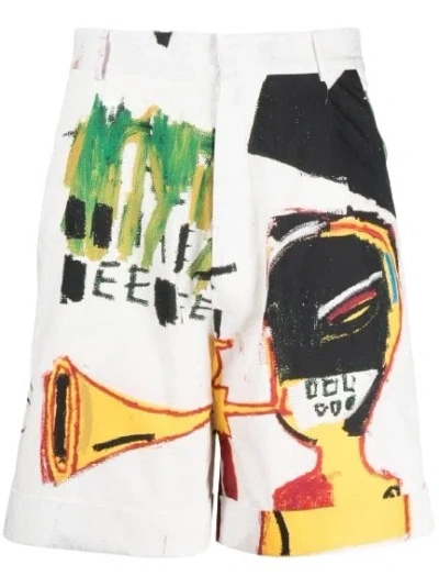 Honey Fucking Dijon White Basquiat Shorts In Multicolor