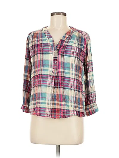 Pre-owned Honey Punch 3/4 Sleeve Blouse In Pink