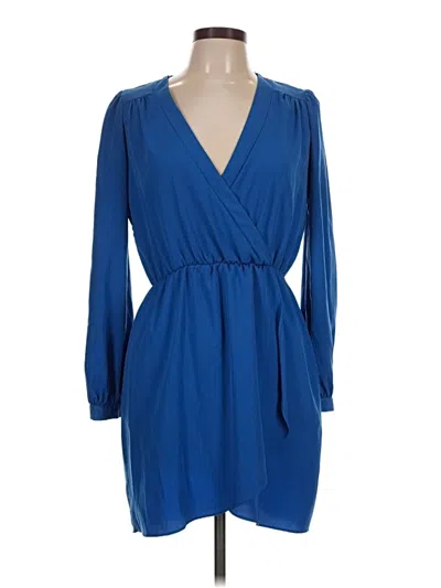 Pre-owned Honey Punch Casual Dress In Blue