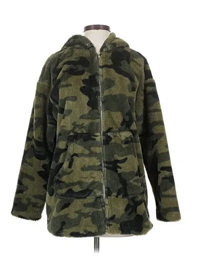 Pre-owned Honey Punch Coat In Green