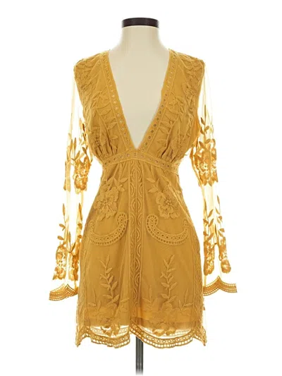 Honey Punch Cocktail Dress In Gold
