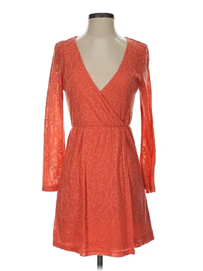 Pre-owned Honey Punch Cocktail Dress In Orange