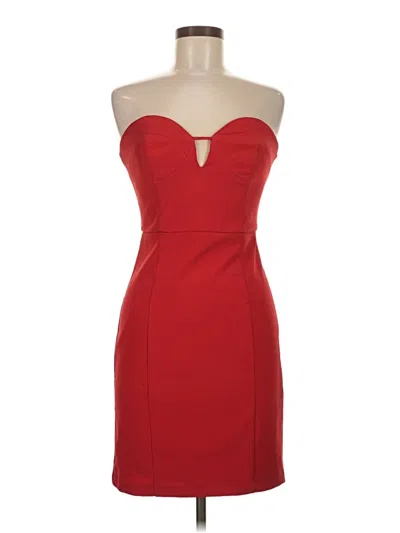 Pre-owned Honey Punch Cocktail Dress In Red