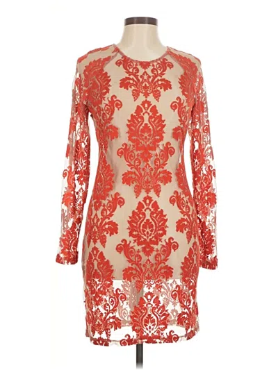 Pre-owned Honey Punch Cocktail Dress In Red