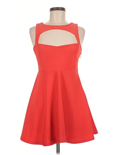 Pre-owned Honey Punch Cocktail Dress In Red