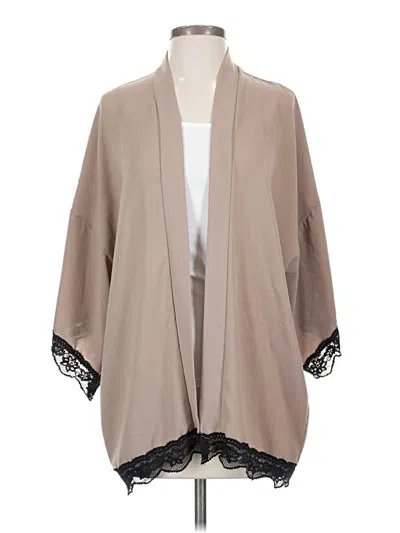 Pre-owned Honey Punch Kimono In Brown